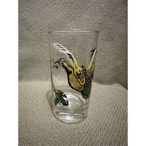 Vintage Hazel Atlas Wild Fowl Quail Bird Glass Tumbler 5” Retro MCM